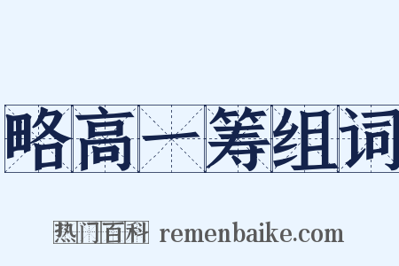 略高一筹组词是什么意思的图片